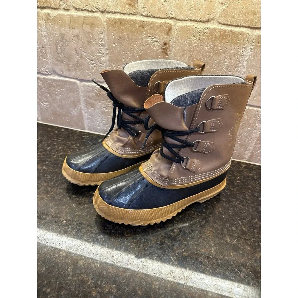Sorel Vintage Manitou Boots with Liner Men’s 7 Women’s 9 EUC - Picture 3 of 6